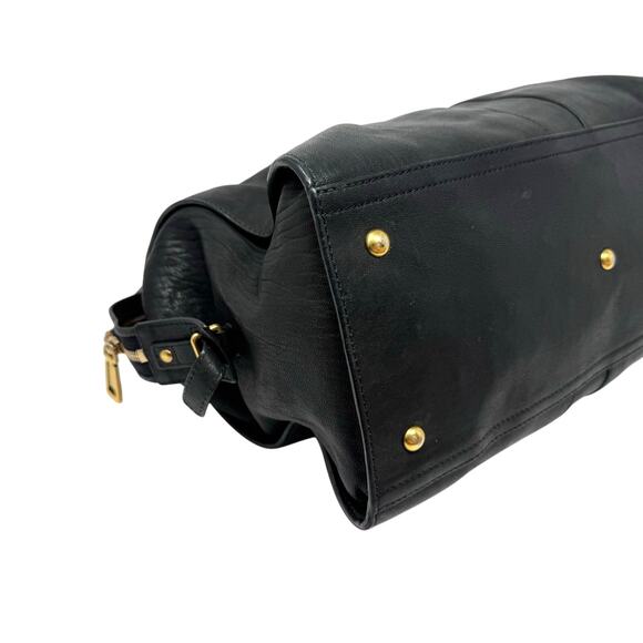 Yves Saint Laurent Vintage Cabas Chyc Y Black Leather Gold Hardware Large - Picture 11 of 15